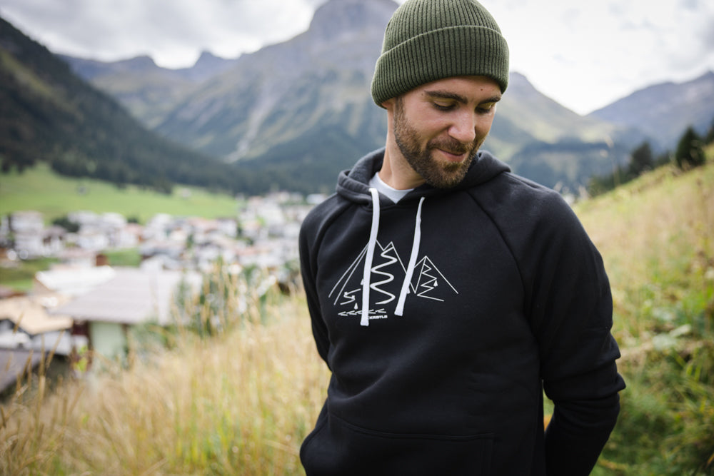 k-stle-hoody-mountain-uomo-felpa-con-cappuccio-nera image 4