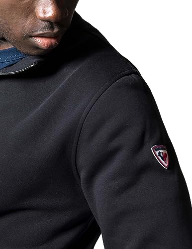 rossignol-felpa-full-zip-logo-uomo-nero-l image 6