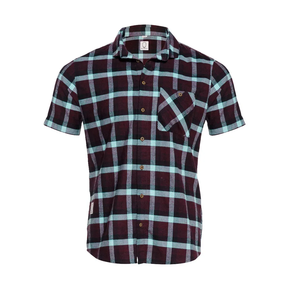 k-stle-flannel-shirt-short-men-camicia-uomo image 1