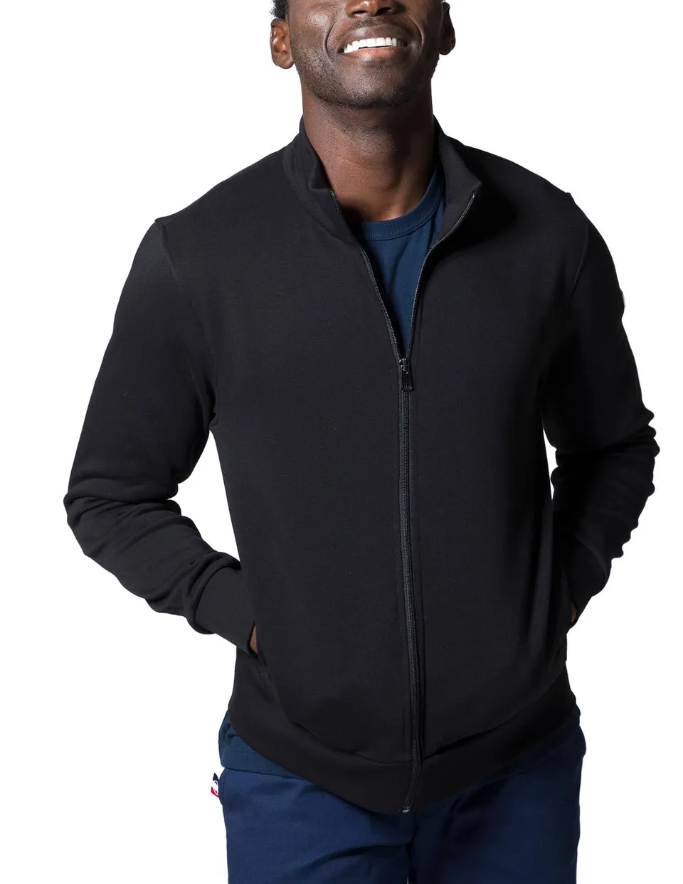 rossignol-felpa-full-zip-logo-uomo-nero-l image 1