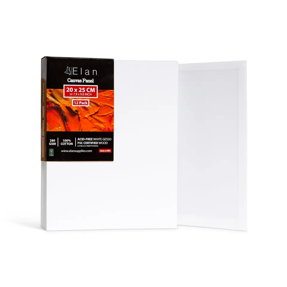 elan-tela-per-dipingere-20x25-cm-set-12-pezzi-280-gsm image 1