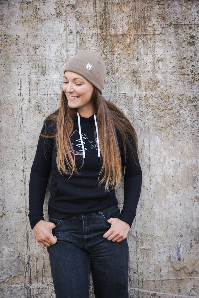 k-stle-hoody-mountain-women-felpa-con-cappuccio-nera image 6