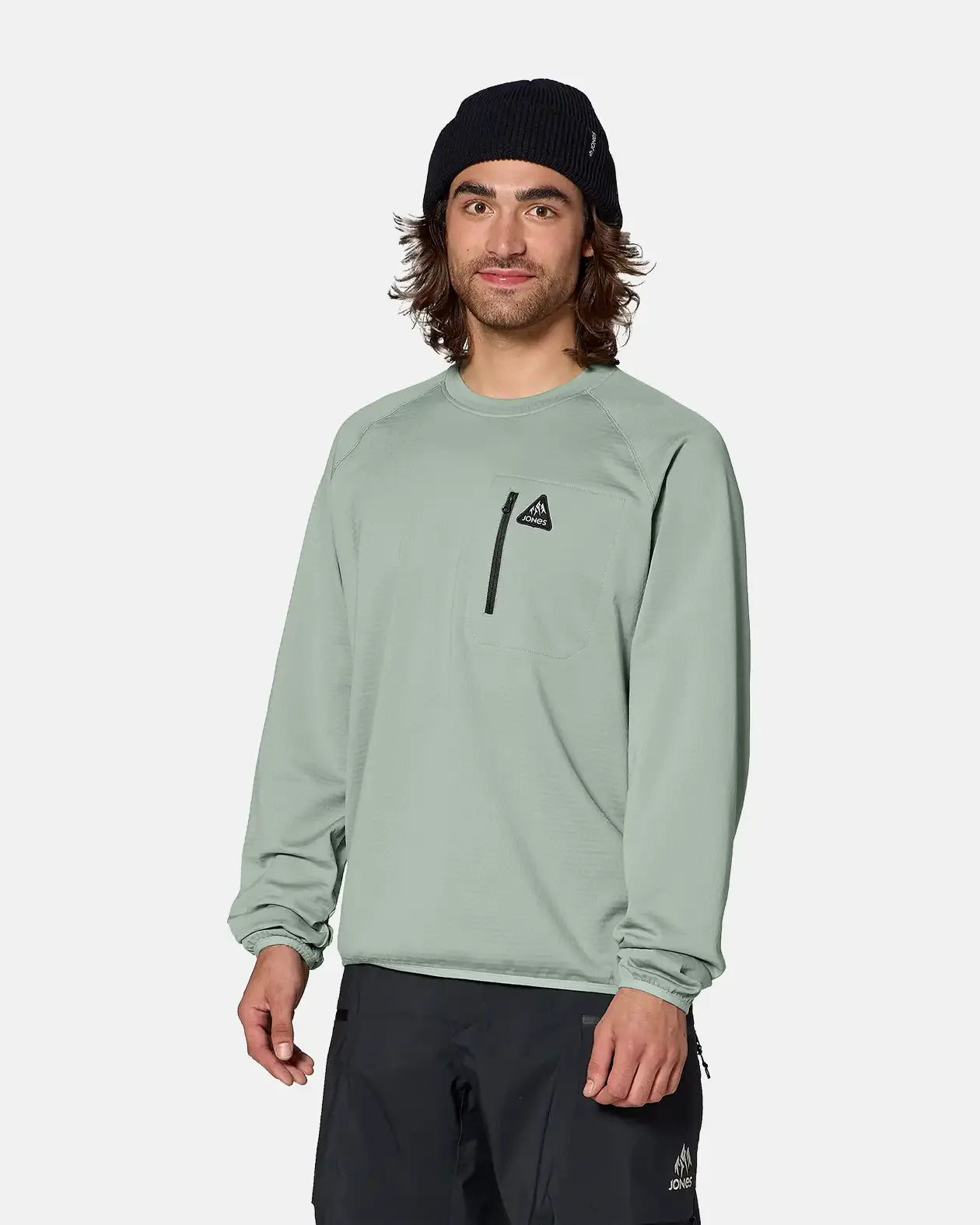 jones-snowboards-men-s-flagship-grid-fleece-crew-pile-uomo image 4