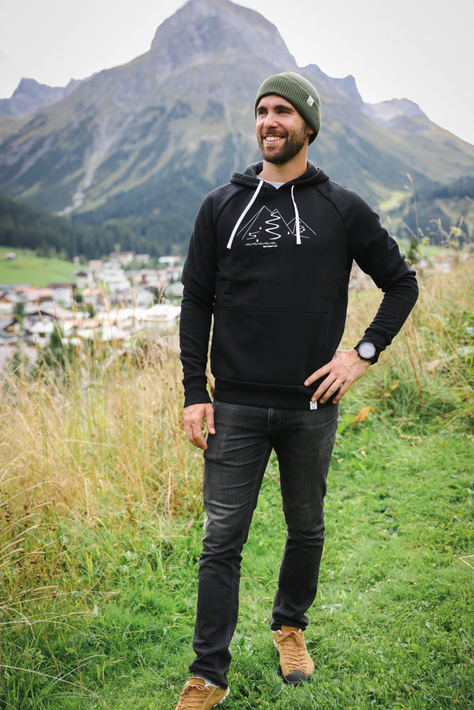 k-stle-hoody-mountain-uomo-felpa-con-cappuccio-nera image 5