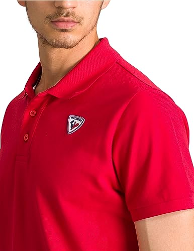 rossignol-polo-con-logo-uomo-manica-corta-100-cotone-carmin image 6
