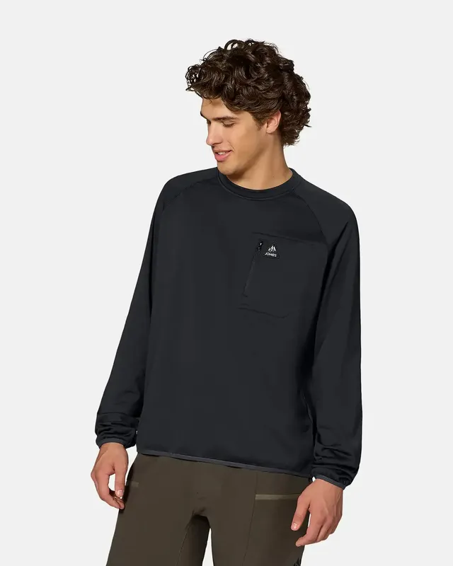 jones-snowboards-men-s-flagship-grid-fleece-crew-pile-uomo image 1