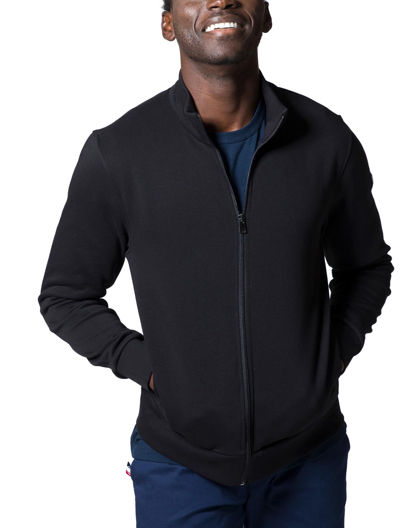 rossignol-felpa-full-zip-logo-uomo-nero-l image 1