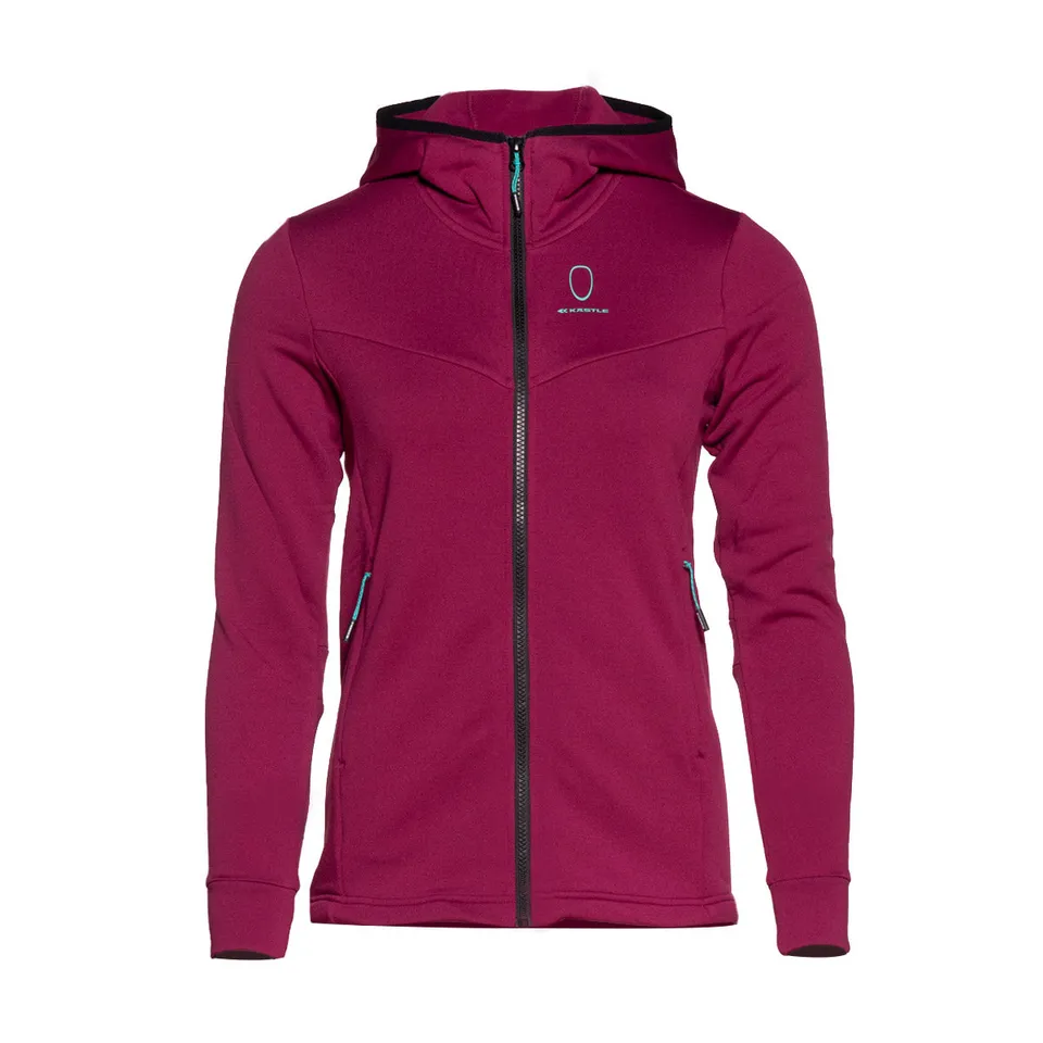 k-stle-zipper-hoody-pocket-women-felpa-con-cappuccio-e-zip-tasche-con-bottoni-au image 1
