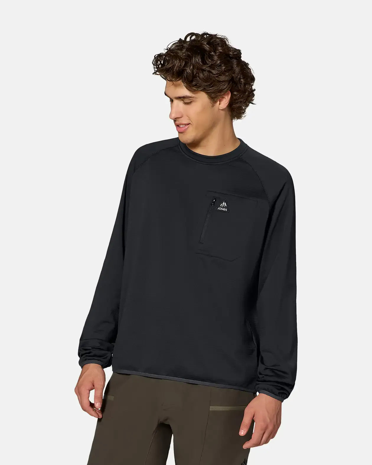 jones-snowboards-men-s-flagship-grid-fleece-crew-pile-uomo image 1