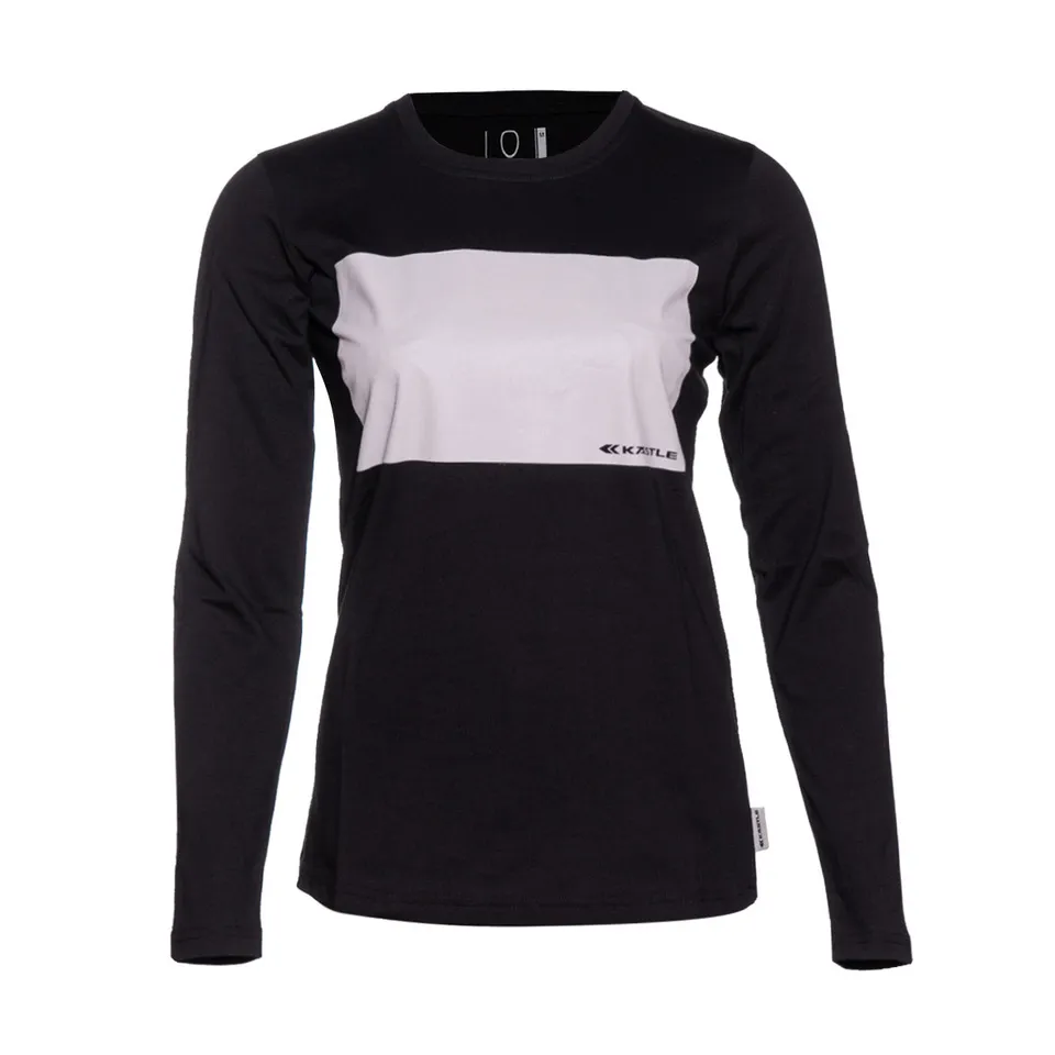 k-stle-longsleeve-light-bar-women-maglia-donna-cotone-nera image 1