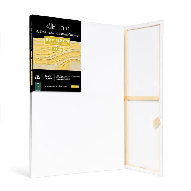 elan-tela-per-dipingere-80x120-cm-set-3-tele-380-gsm image 1