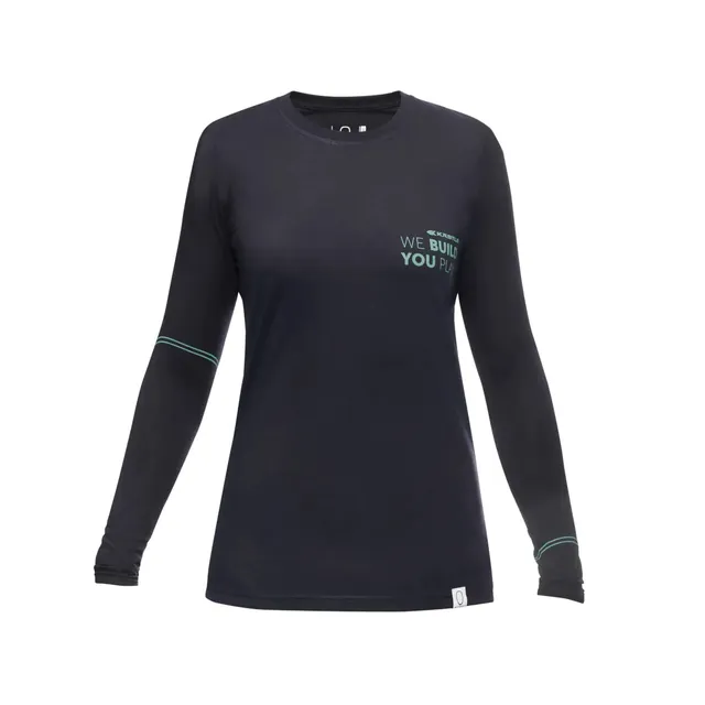 k-stle-longsleeve-mx-women-maglia-manica-lunga-nera image 1