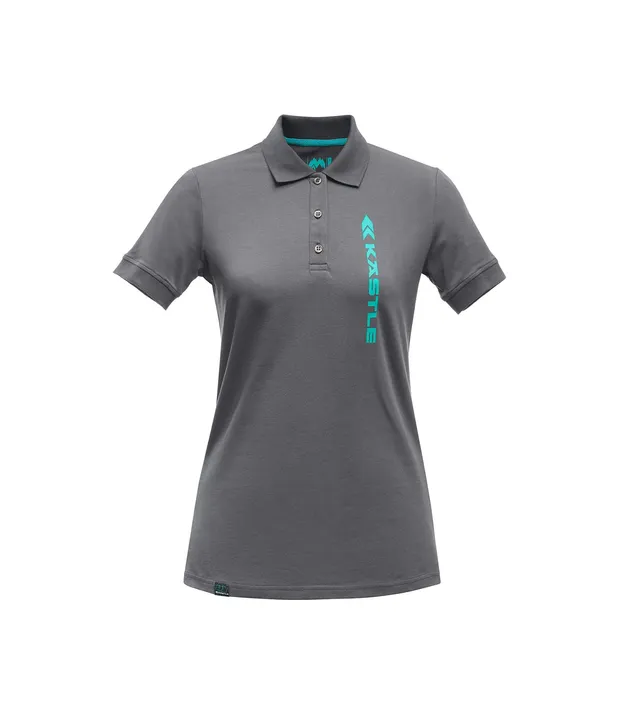 k-stle-polo-donna-cotone-stretch-grigia image 1