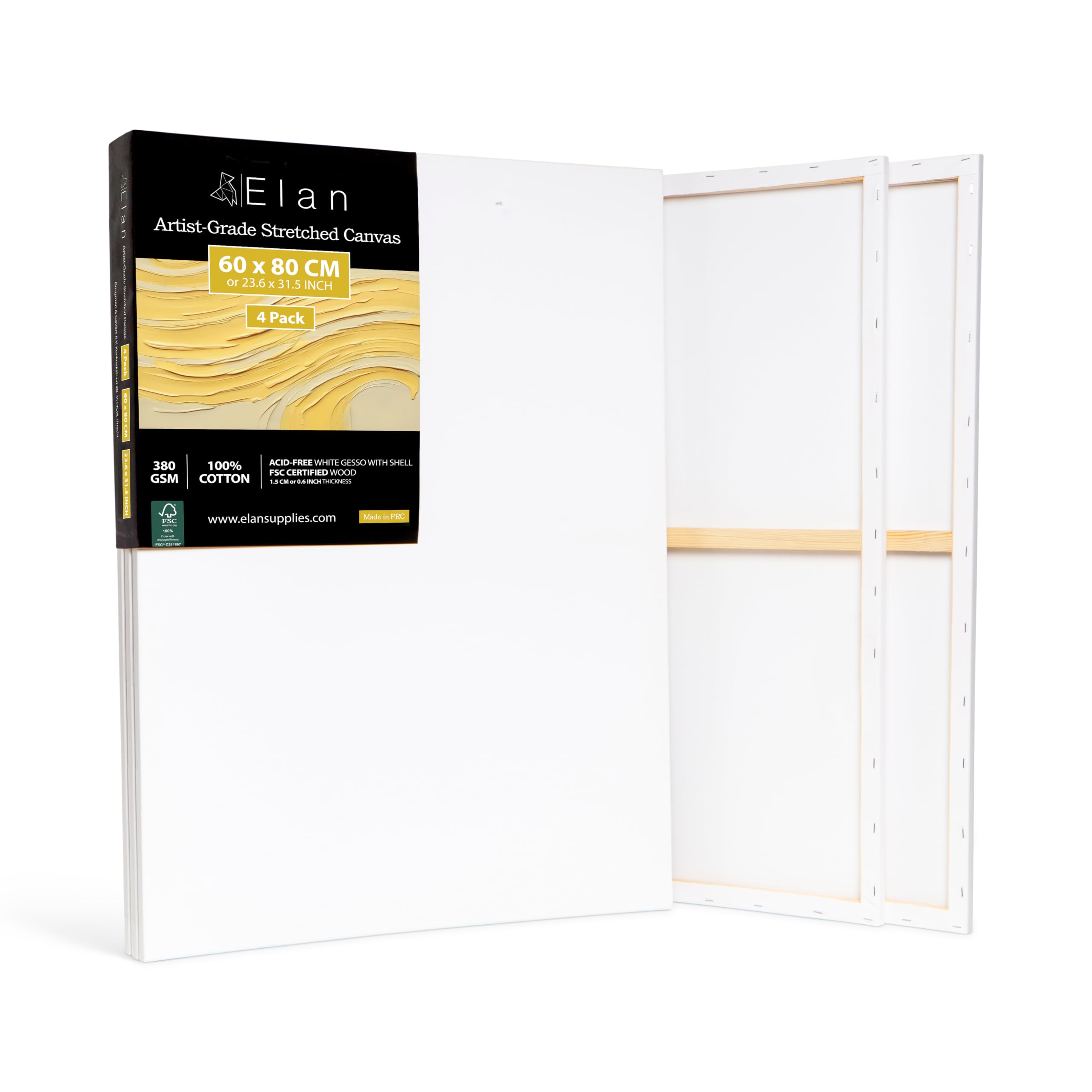 elan-tela-per-dipingere-60x80-cm-380-gsm-set-4-tele image 1
