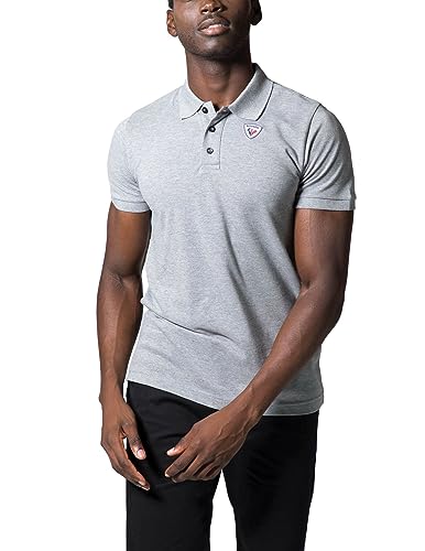rossignol-polo-uomo-logo-grigio-erica-in-cotone-piqu image 4