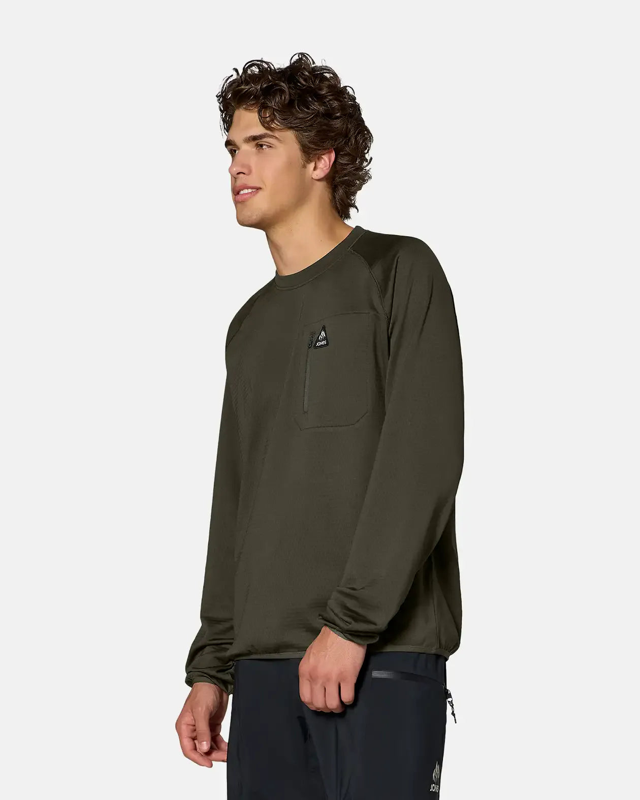 jones-snowboards-men-s-flagship-grid-fleece-crew-pile-uomo image 7